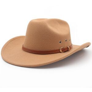 8786 Cowboy Hat For Women And Men Felt Wide Brim Classic Outdoor Fedora